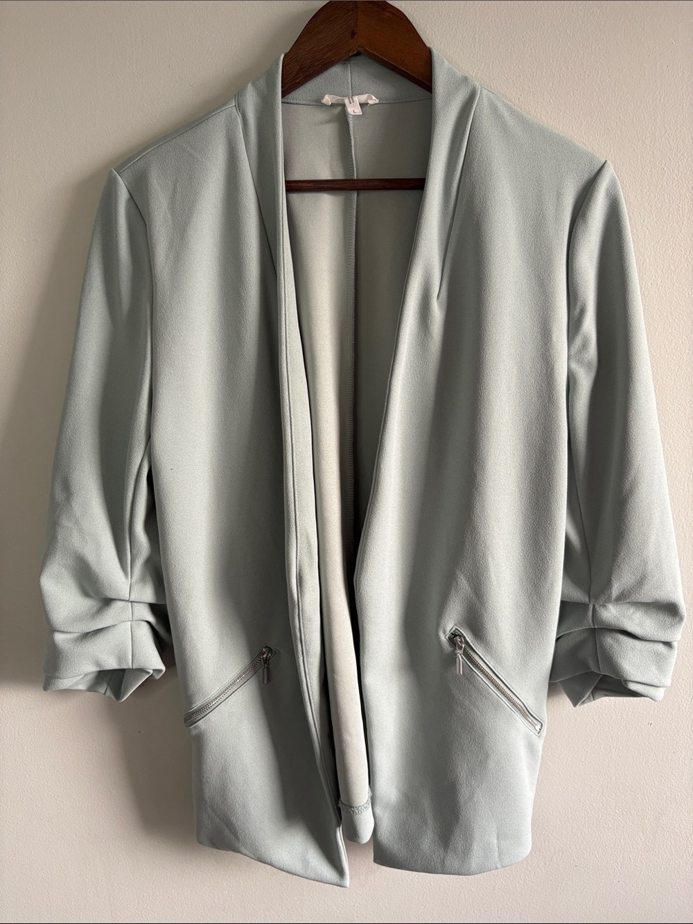 Maurices Light Blue Open Front Blazer Cardigan